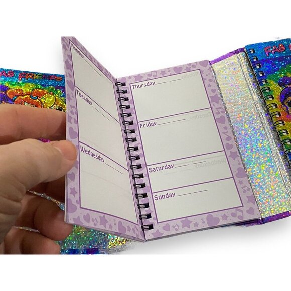 Lisa Frank Fab Friends Tie Dye Tri-Fold Address Book Memo Pad Sticker Book - Picture 5 of 5